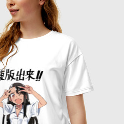 Женская футболка хлопок Oversize Нагаторо - фото 2