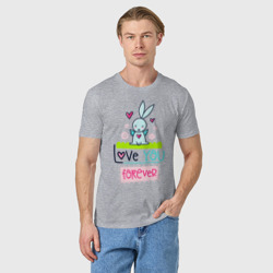 Мужская футболка хлопок Любящий заяц - фото 2