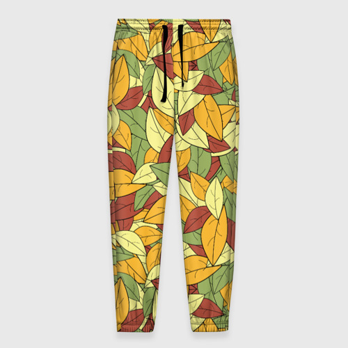 Мужские брюки 3D Яркие осенние листья, цвет 3D печать