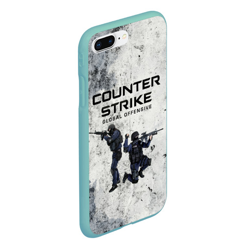 Чехол для iPhone 7Plus/8 Plus матовый с принтом COUNTER TERRORIST | CS GO (Z), вид сбоку #3