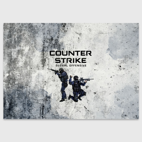 Поздравительная открытка Counter terrorist CS GO, цвет белый