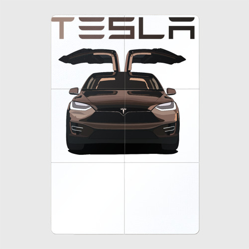 Магнитный плакат 2Х3 Tesla model X Skylik