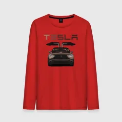Мужской лонгслив хлопок Tesla model X Skylik