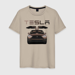 Tesla model X Skylik – Футболка из хлопка с принтом купить со скидкой в -20%