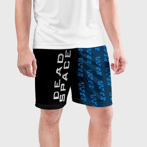 Мужские шорты спортивные с принтом Dead Space - Strokes (Pattern), фото на моделе #1