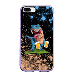 Чехол для iPhone 7Plus/8 Plus матовый Пивозавр - Краска