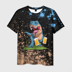 Мужская футболка 3D Пивозавр - Краска