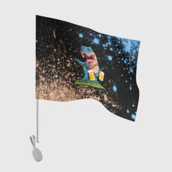 Флаг для автомобиля Пивозавр - Краска