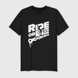 Ride or die – Футболка приталенная из хлопка с принтом купить