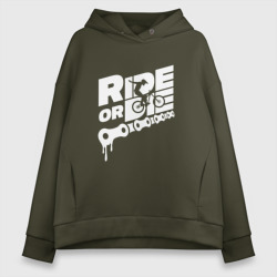 Женское худи Oversize хлопок Ride or die