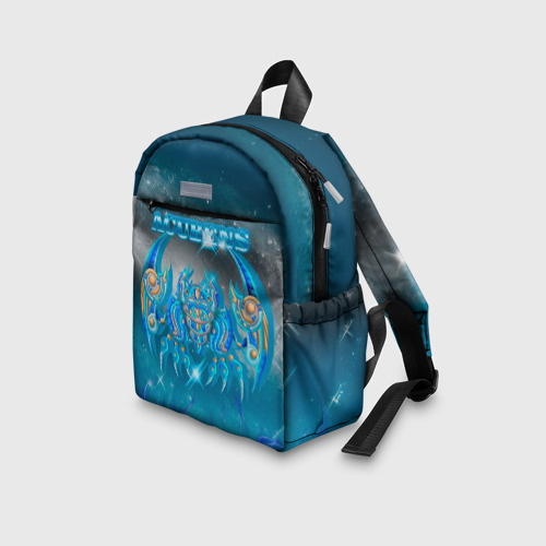Детский рюкзак 3D с принтом Синий Рак, вид сбоку #3