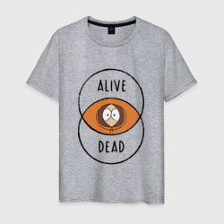 Между жизнью и смертью – Мужская футболка хлопок с принтом купить со скидкой в -20%