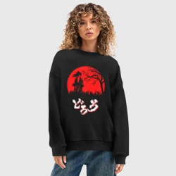 Женский свитшот oversize без начеса хлопок Дороро Dororo аниме - фото 2