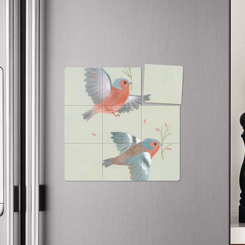 Магнитный плакат 3Х3 Весенние птицы - купить по цене 210 руб в  интернет-магазине Всемайки, арт 2977505