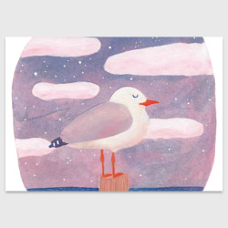 Поздравительная открытка Отдыхающая чайка