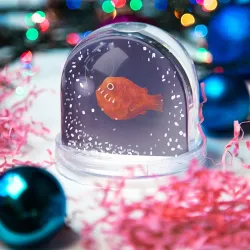 Игрушка Снежный шар Удильщик - глубоководная рыба с фонариком - фото 2