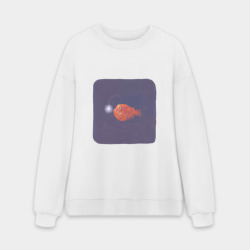 Мужской свитшот oversize без начеса хлопок Удильщик