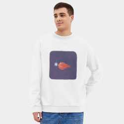 Мужской свитшот oversize без начеса хлопок Удильщик - фото 2