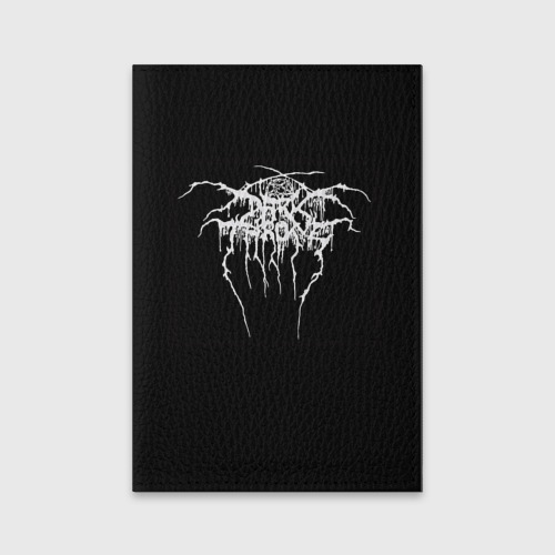 Обложка для паспорта матовая кожа Darkthrone, цвет черный