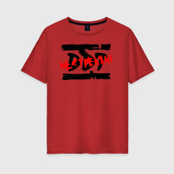 Женская футболка хлопок Oversize DDT не стреляй!