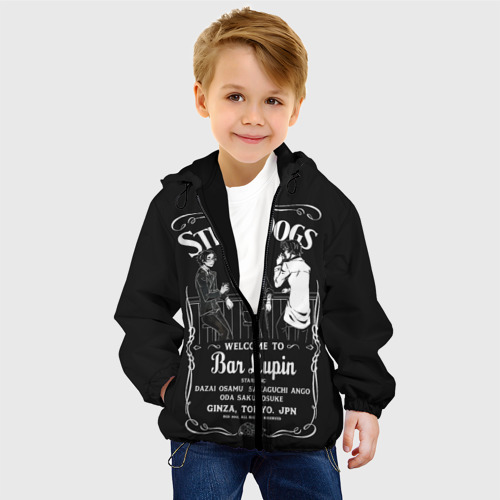 Детская куртка 3D Бродячие псы Дазай Осаму, цвет черный - фото 3