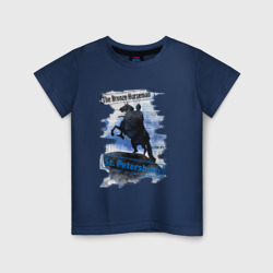 Детская футболка хлопок Медный всадник/The Bronze horseman