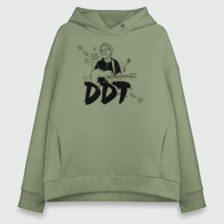 Женское худи Oversize хлопок DDT Юрий Шевчук