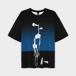 Мужская футболка oversize 3D Сиреноголовый Хоррор Ребенок