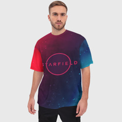 Мужская футболка oversize 3D Старфилд - Космос - фото 2