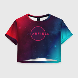 Женская футболка Crop-top 3D Старфилд - Космос