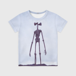 Детская футболка 3D Сиреноголовый скелет монстр