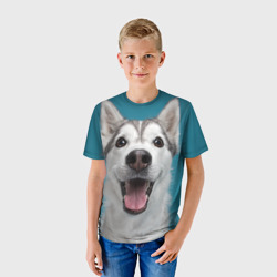 Детская футболка 3D Собака лайка - фото 2