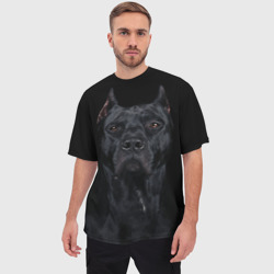 Мужская футболка oversize 3D Кане-корсо собака - фото 2