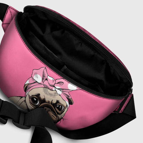 Поясная сумка 3D с принтом Мопс | собака, фото #6
