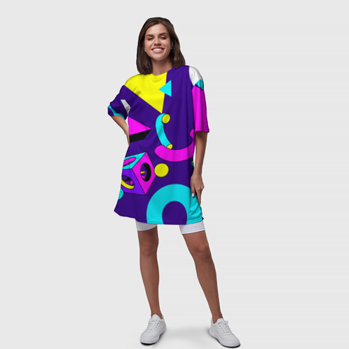 Платье-футболка 3D Геометрические фигуры, цвет 3D печать - фото 5