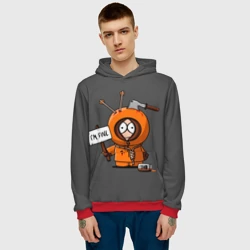 Мужская толстовка 3D Я в норме - фото 2