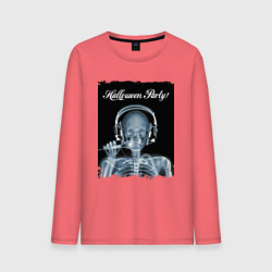 Мужской лонгслив хлопок Halloween party - skeleton - x-ray