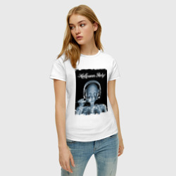 Женская футболка хлопок Halloween party - skeleton - x-ray - фото 2