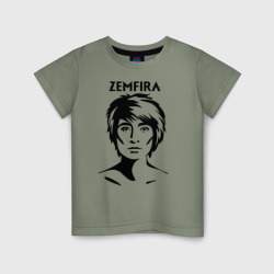 Детская футболка хлопок Zemfira эскиз портрет