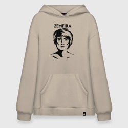 Худи SuperOversize хлопок Zemfira эскиз портрет