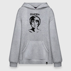 Худи SuperOversize хлопок Zemfira эскиз портрет