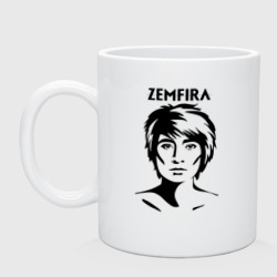 Кружка керамическая Zemfira эскиз портрет