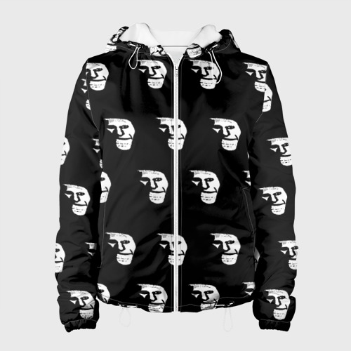 Женская куртка 3D с принтом Dark trollface, вид спереди #2