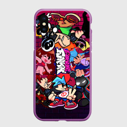 Чехол для iPhone XS Max матовый Все персонажи из игры