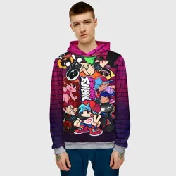 Мужская толстовка 3D Все персонажи из игры - фото 2