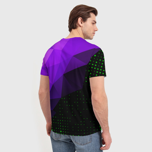 Мужская футболка 3D с принтом Тор tor project browser, вид сзади #2