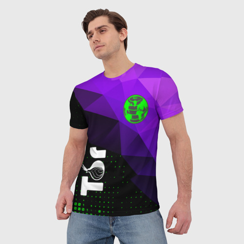 Мужская футболка 3D с принтом Тор tor project browser, фото на моделе #1