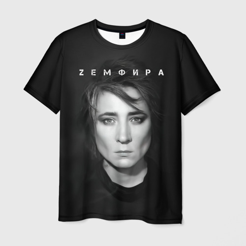 Мужская футболка 3D Zемфира красивый портрет, цвет 3D печать