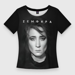 Женская футболка 3D Slim Zемфира красивый портрет