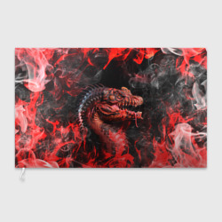 Флаг 3D Red n fire dino